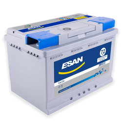 12V 72Ah Esan Tam Kapalı R+ Alçak Kutu LB3 Akü